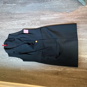 Black Sleeveless Blazer Dress